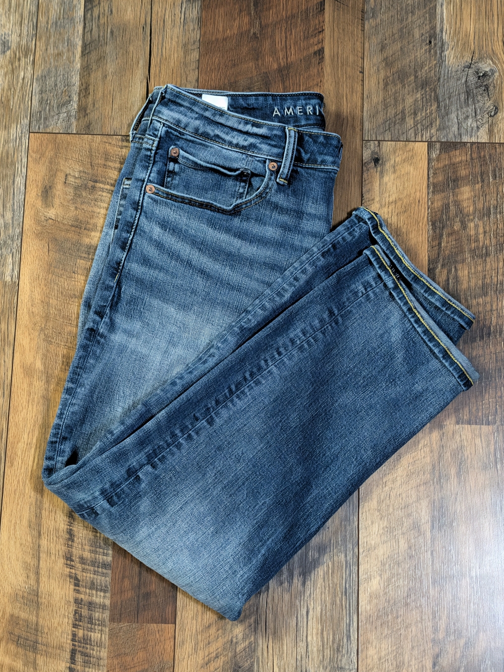 American Eagle Outfitters Men’s Dark Blue Athletic Straight Jeans 31/30 EUC